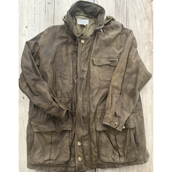 Banana Republic Other - Vtg Banana Republic Safari Field Jacket Mens L Patina Leather Adventure Outdoor